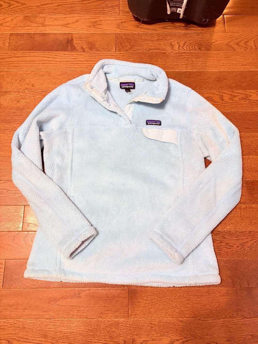 Patagonia Re-Tool Snap-T Fleece Pullover Jacket Hoodie Light Blue Womens L